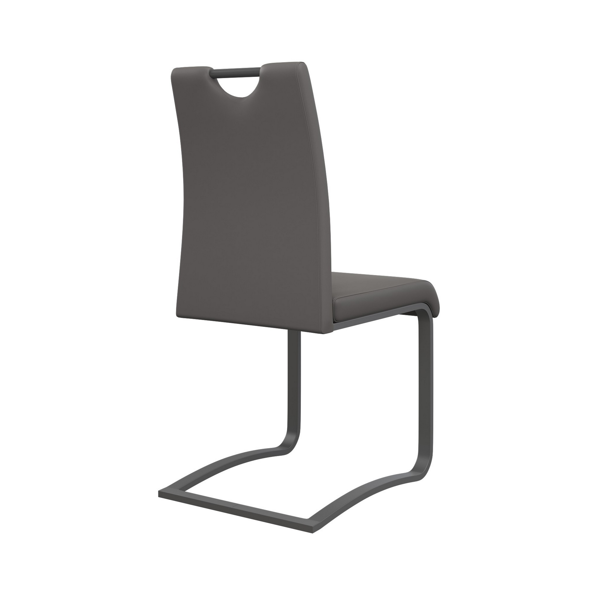 Gabi Faux Leather Dining Chair With Grey Frame