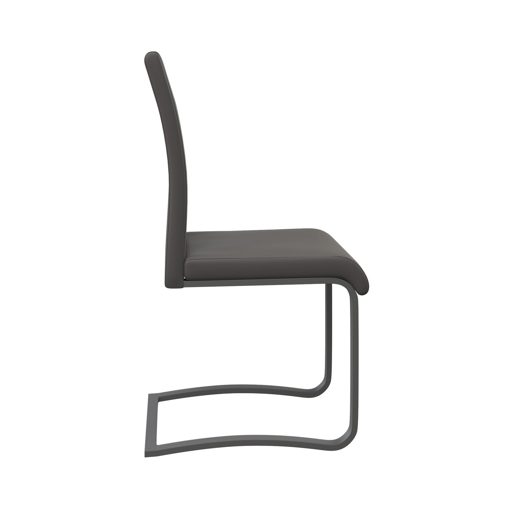 Gabi Faux Leather Dining Chair With Grey Frame