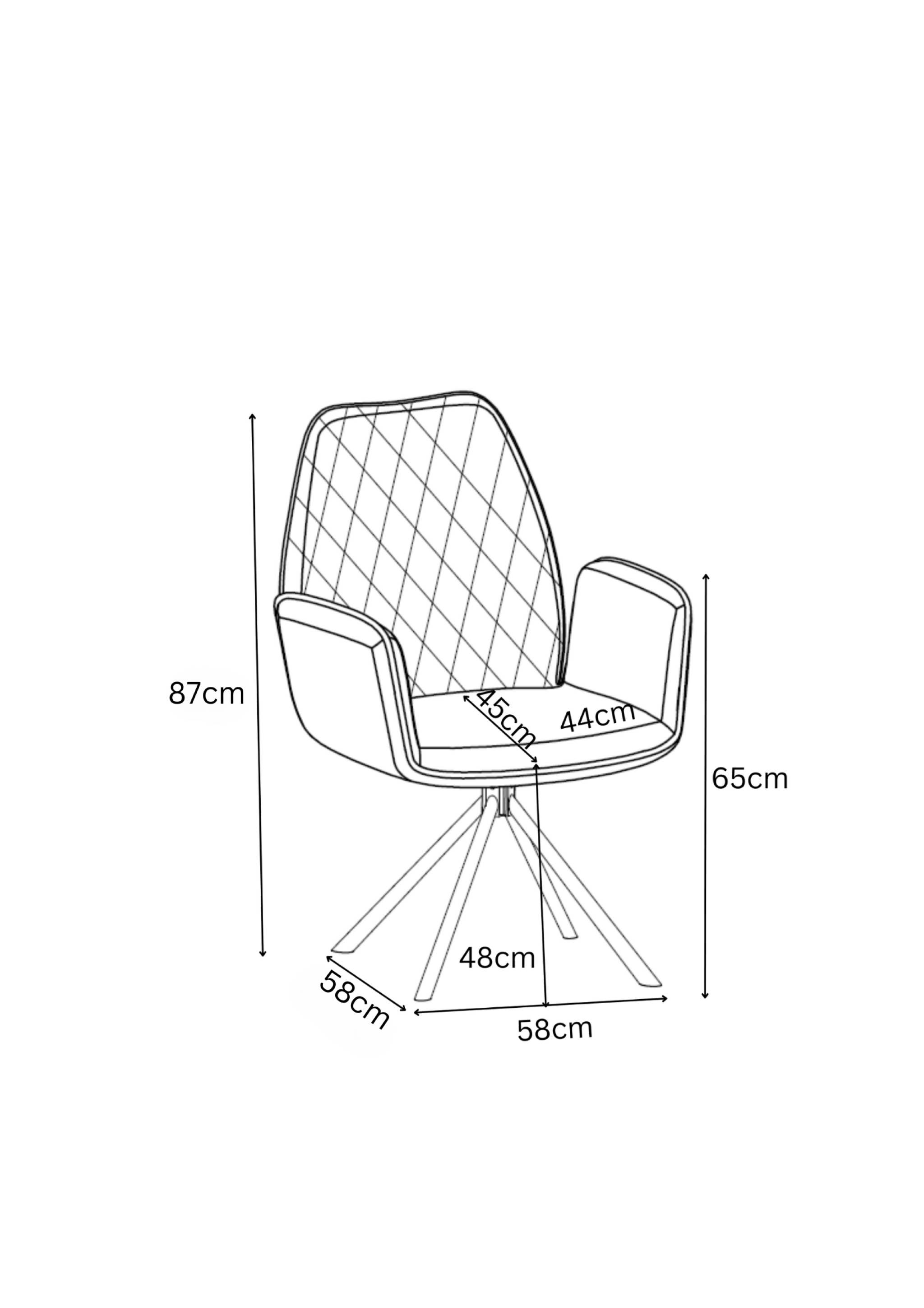Lina Faux Leather Swivel Dining Chair