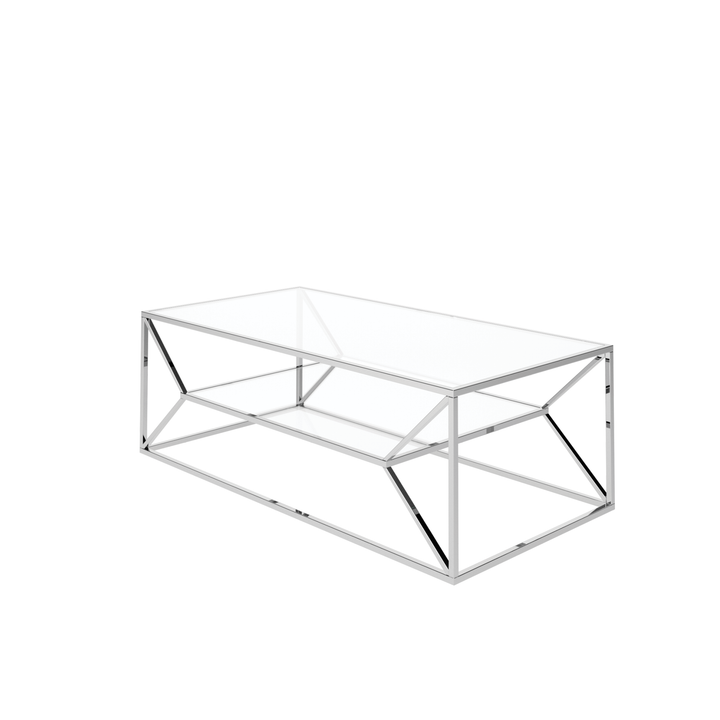 Matteo Clear Glass Coffee Table