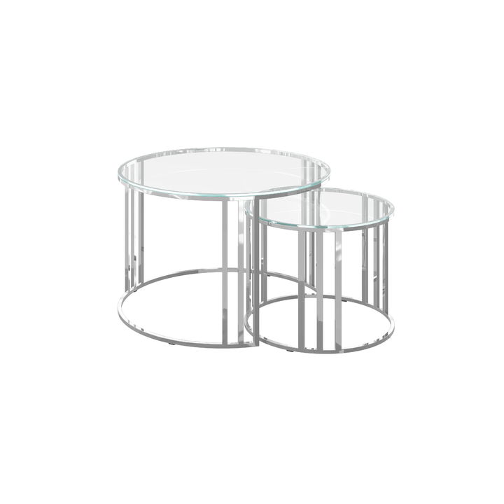 Eclipse Clear Glass Coffee Table Set