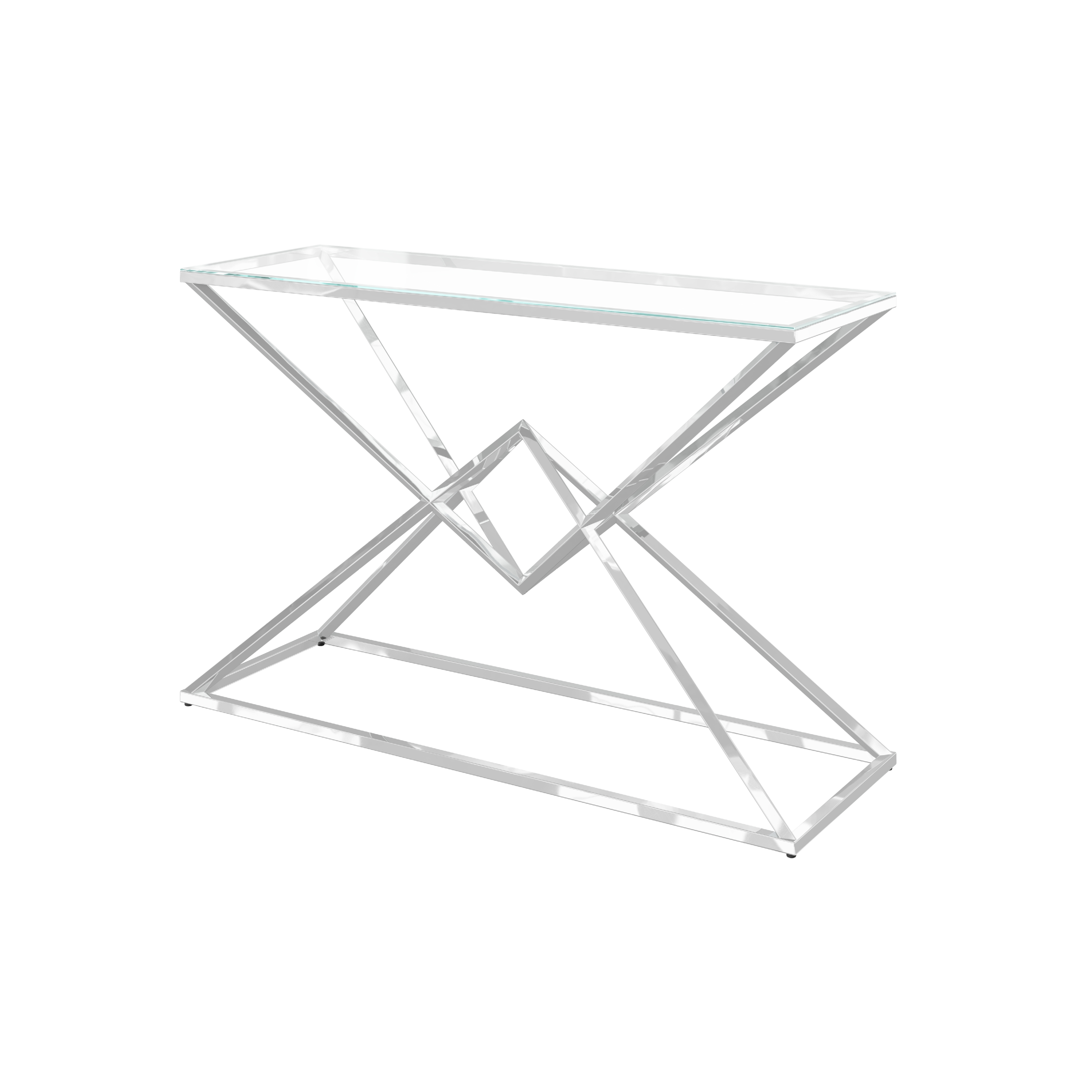 Prism Clear Glass Console Table