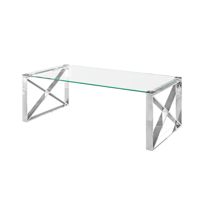 Maxi Clear Glass Coffee Table