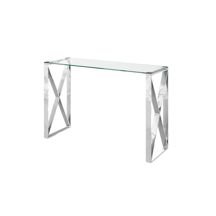 Maxi Clear Glass Console Table