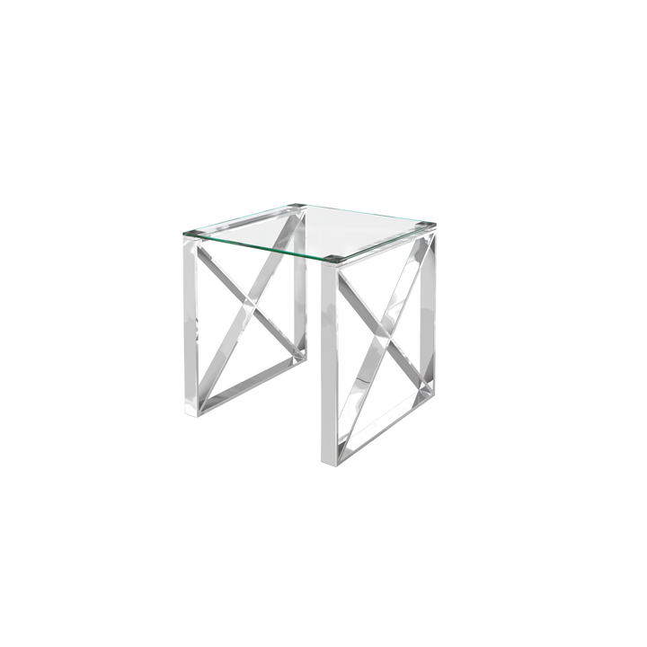Maxi Clear Glass Side Table