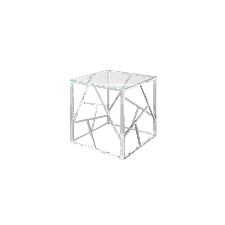 Kieta Clear Glass Side Table