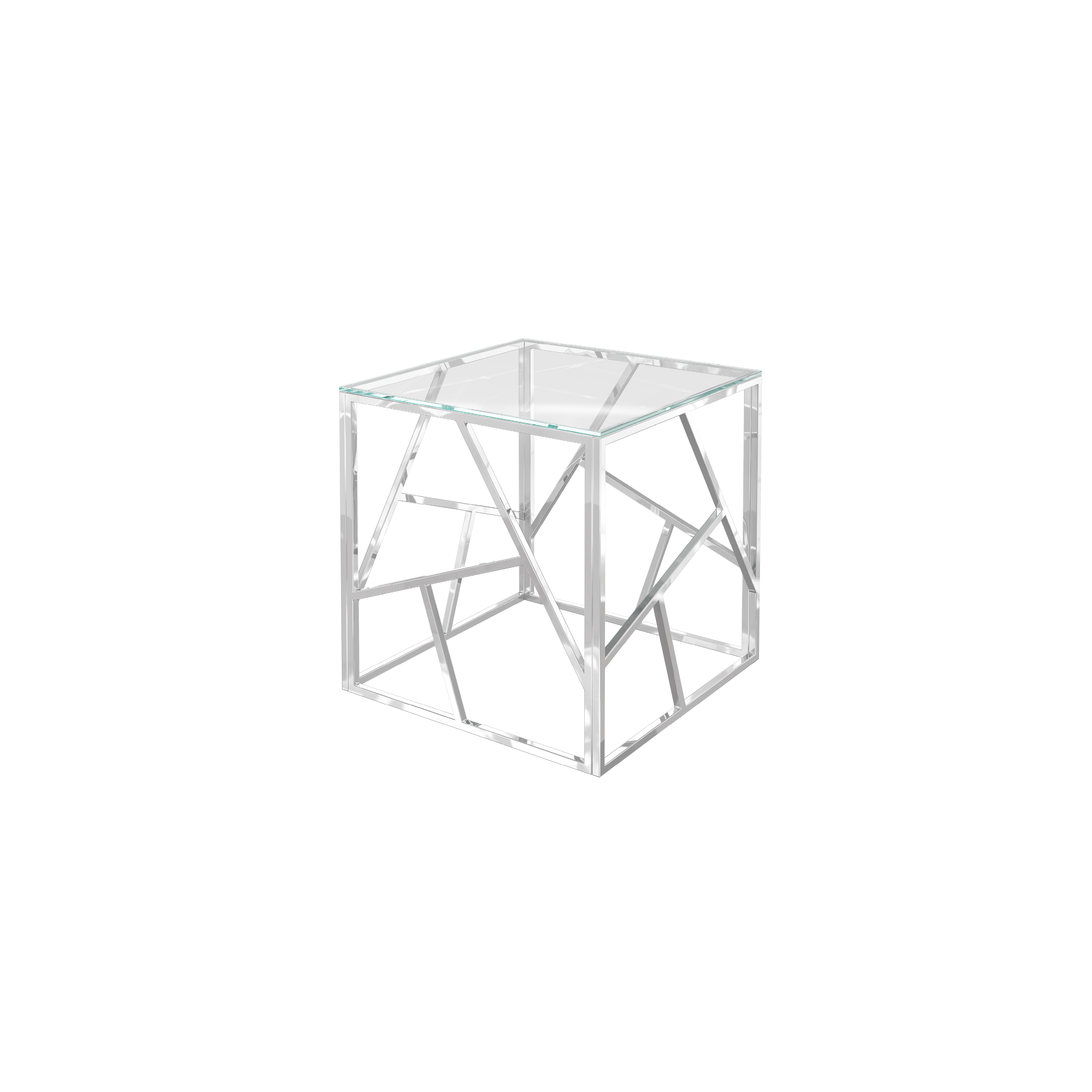 Kieta Clear Glass Side Table