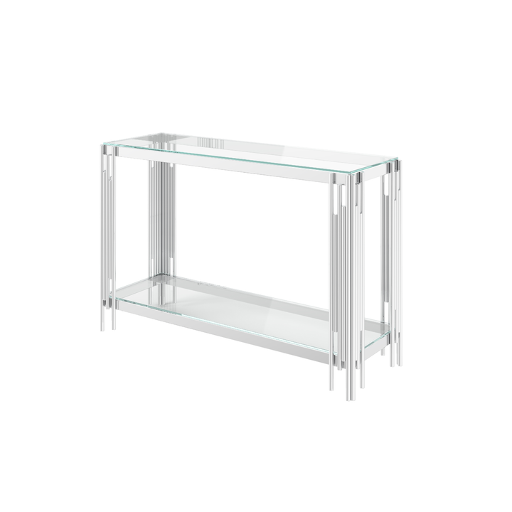 Vasari Clear Glass Console Table