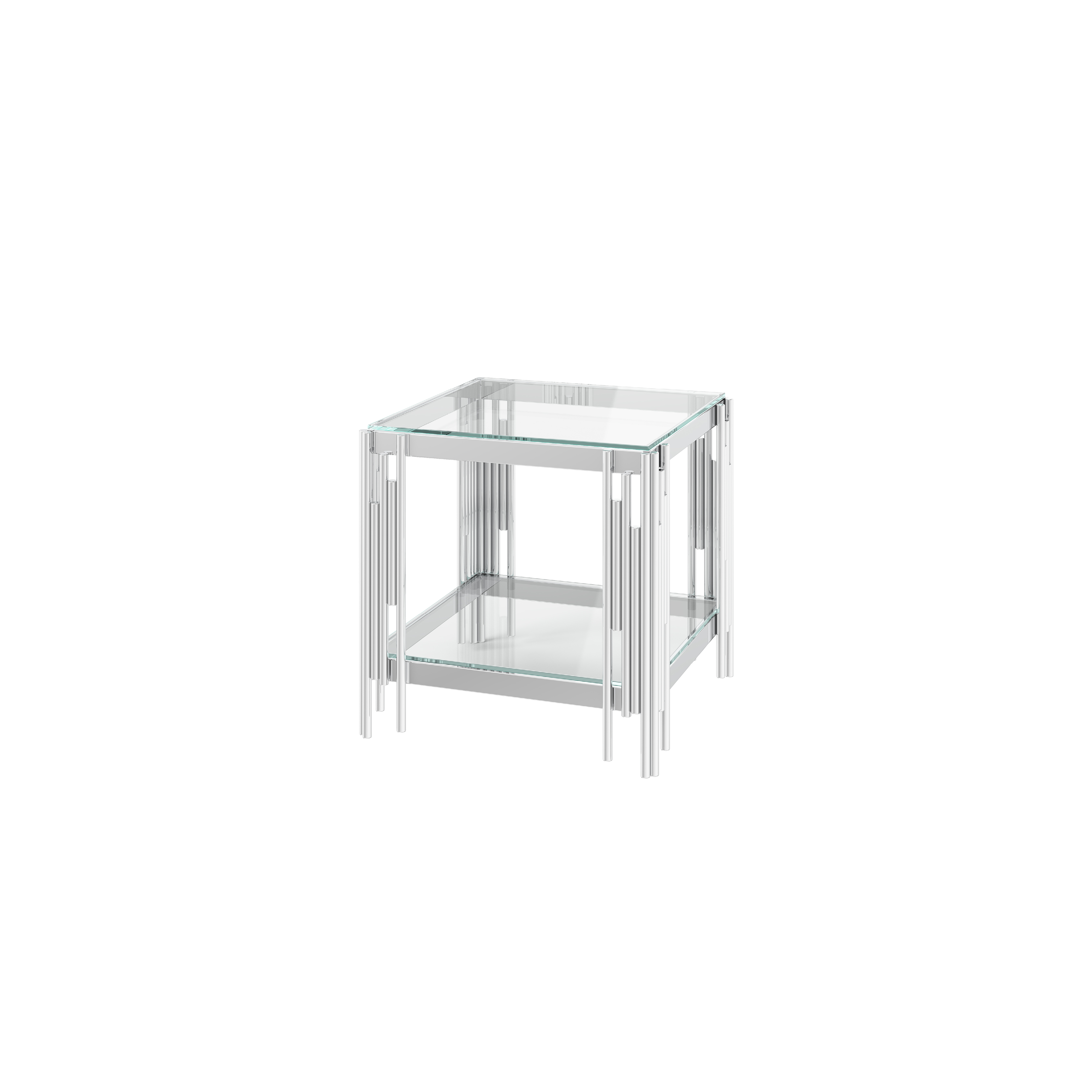 Vasari Clear Glass Side Table