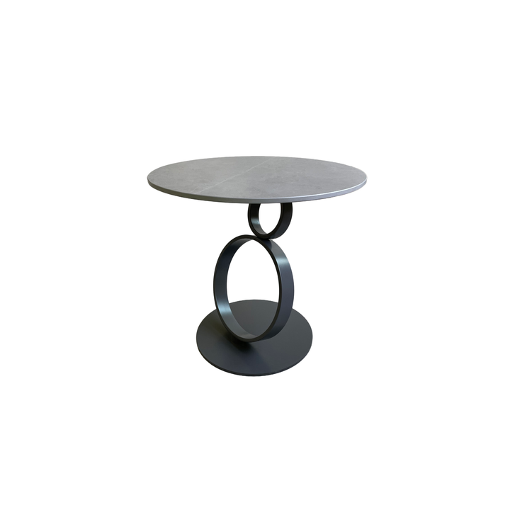 Olympia Matte Grey Ceramic Side Table