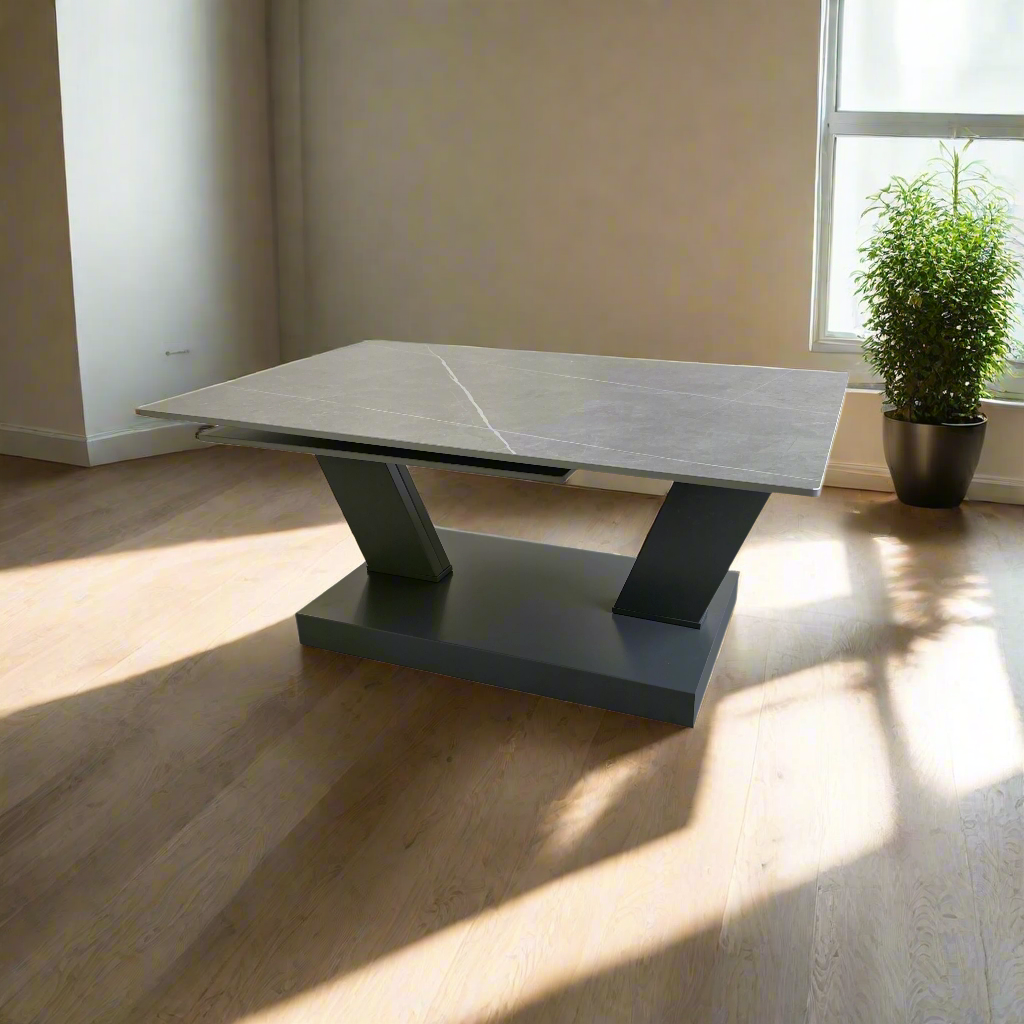 Sparta Matte Grey Ceramic Coffee Table