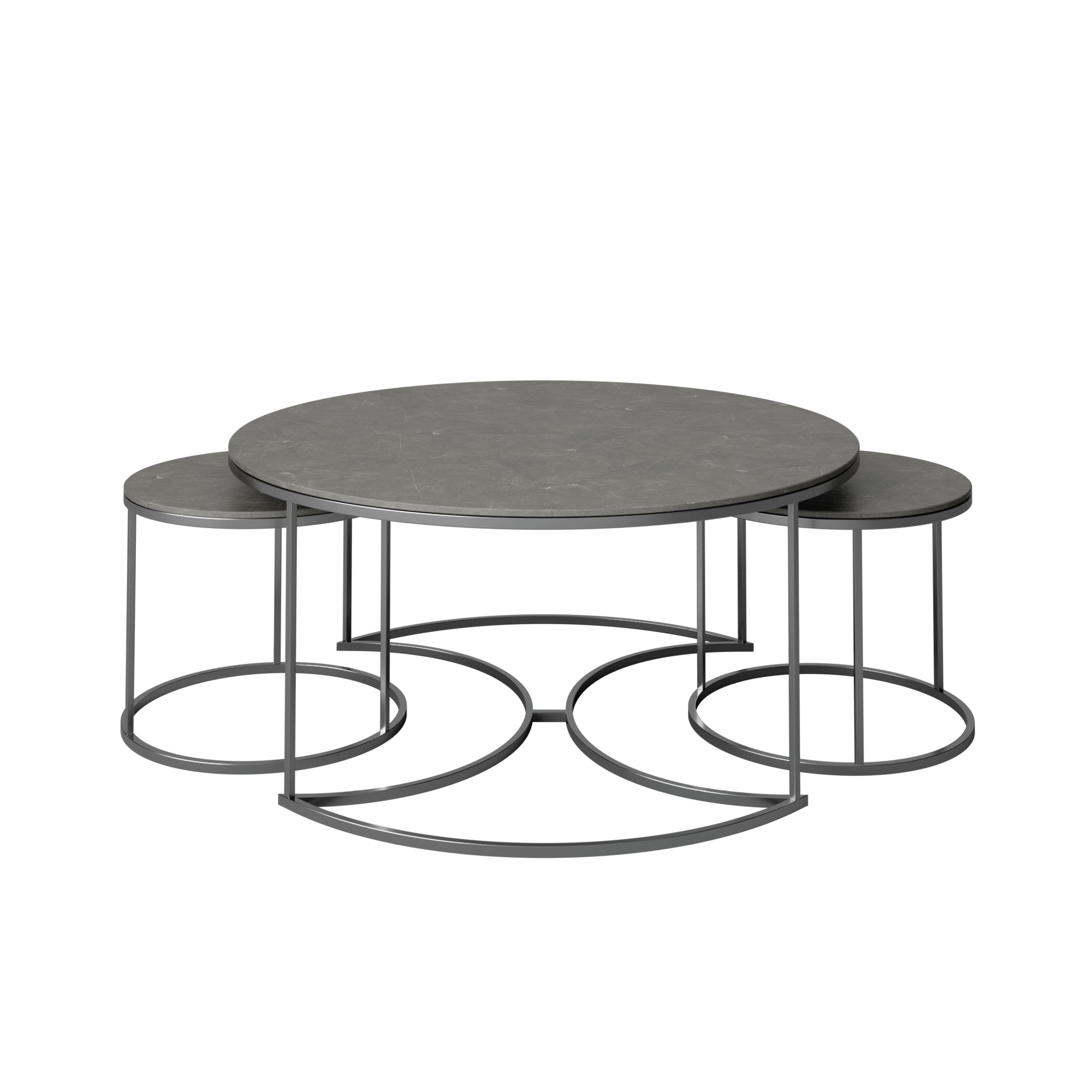 Orlando Matte Grey Ceramic Coffee Table Set