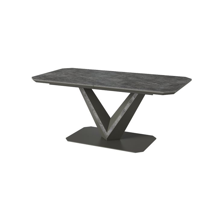 Bellagio 180-220cm Grey Ceramic Butterfly Extending Dining Table