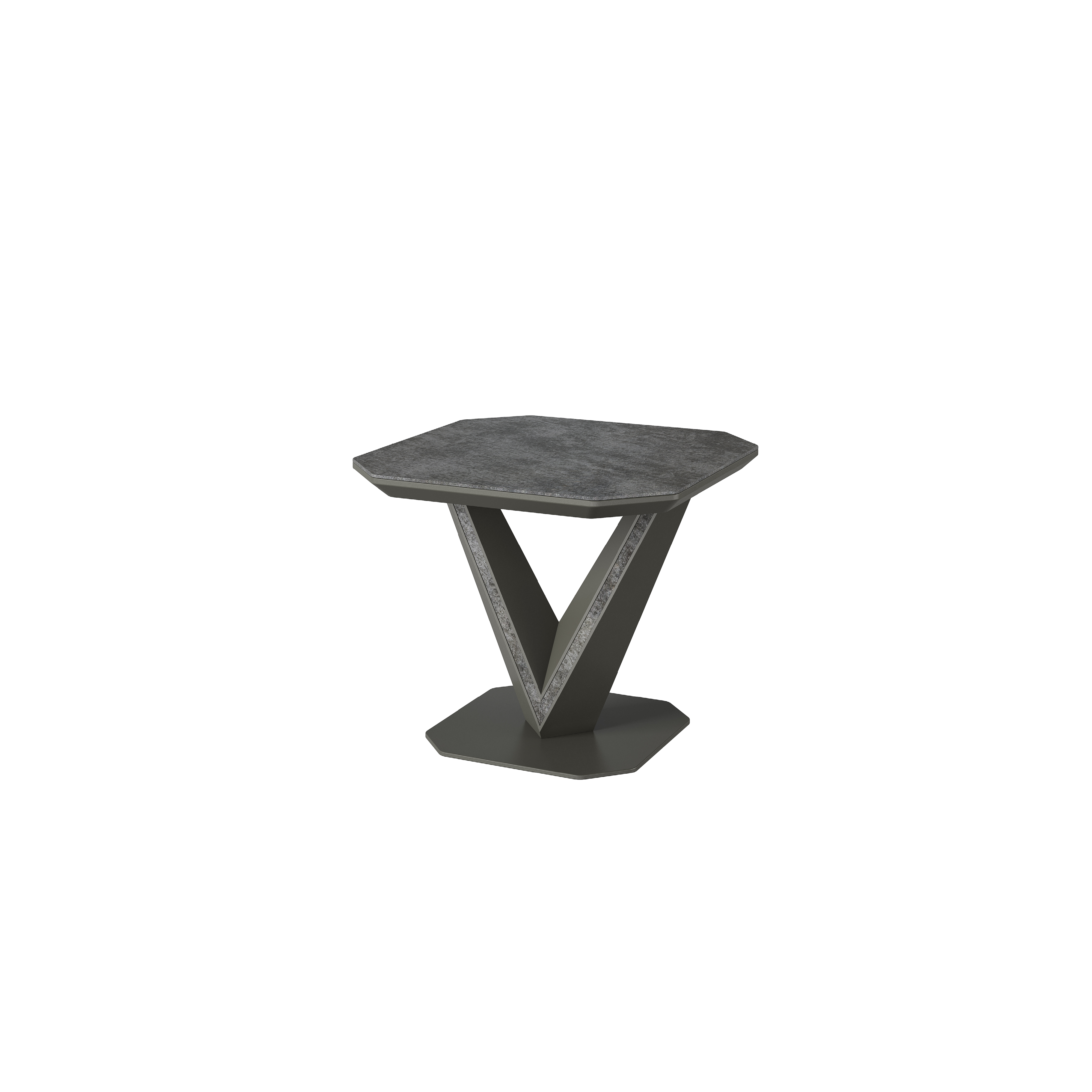 Bellagio Grey Ceramic Side Table