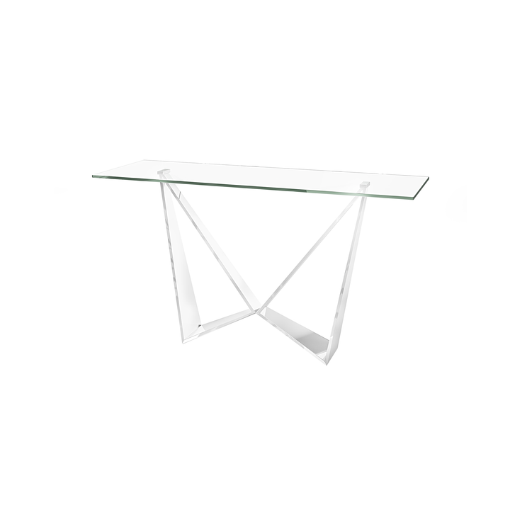 Florentina Clear Glass Console Table