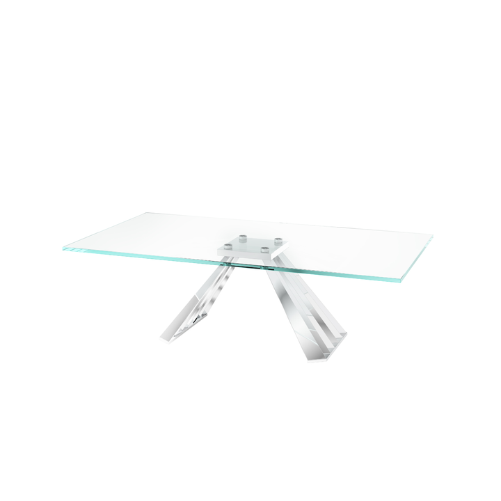 Alvaro Clear Glass Coffee Table