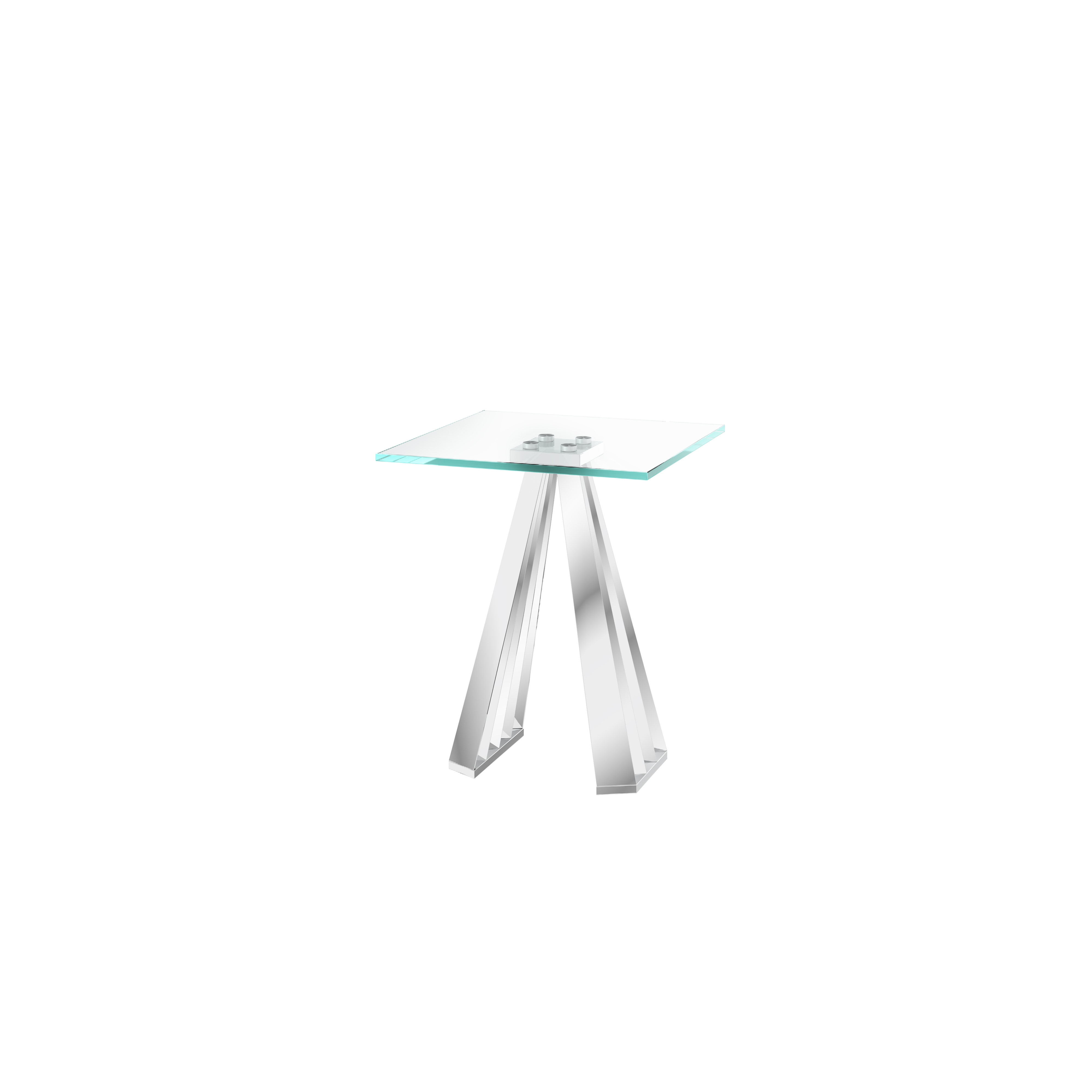 Alvaro Clear Glass Side Table