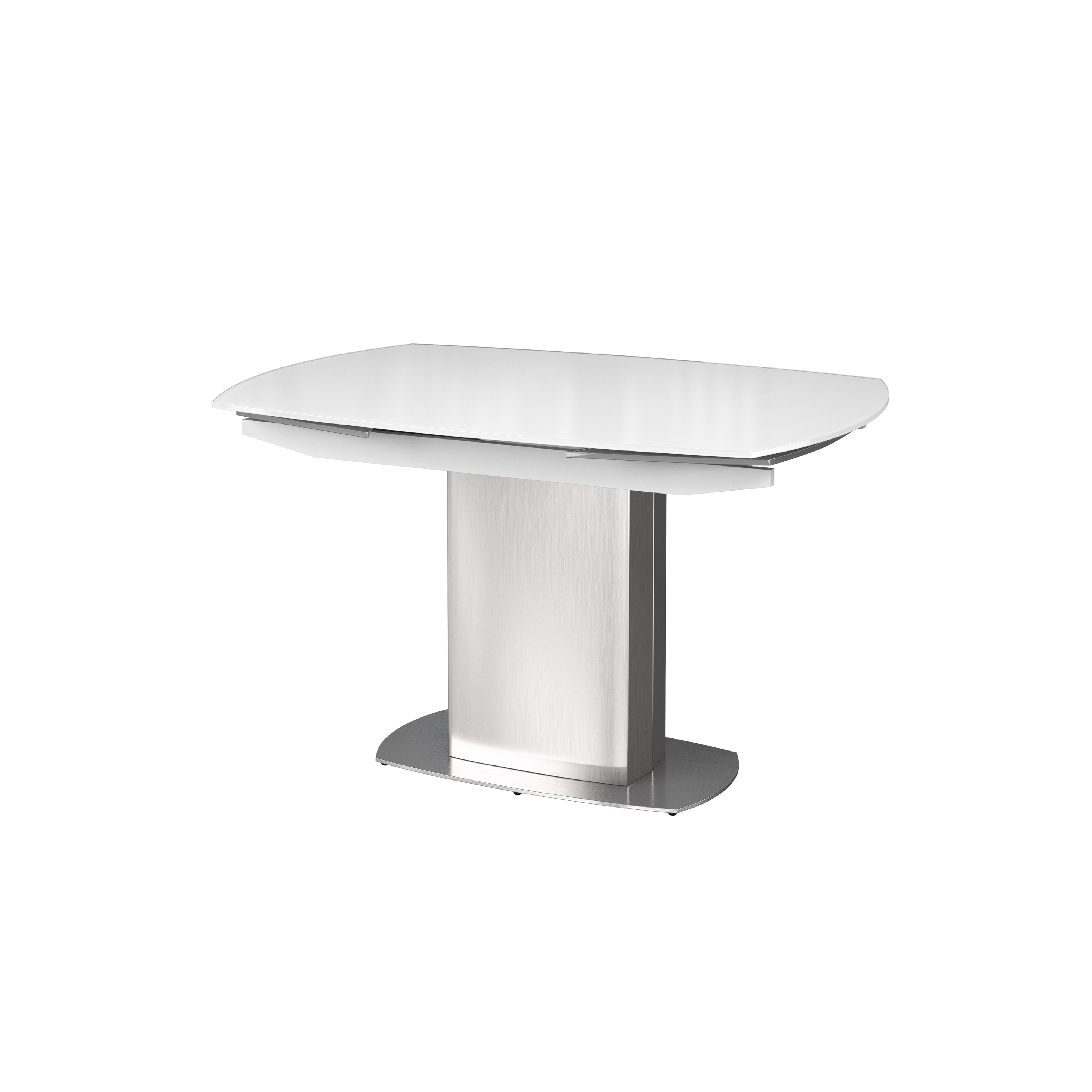 Olivia 130-190cm Glass Swivel Extending Dining Table
