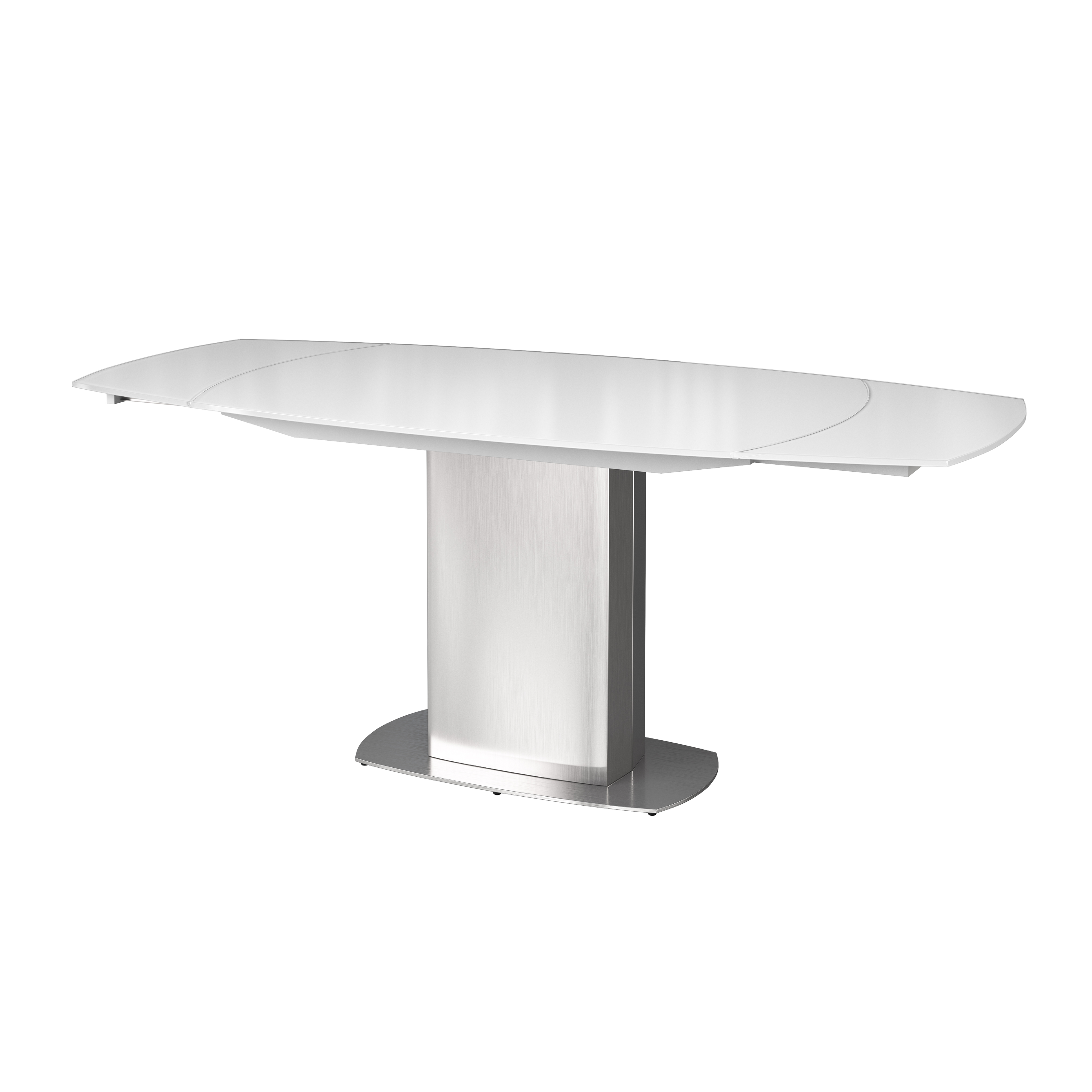 Olivia 130-190cm Glass Swivel Extending Dining Table
