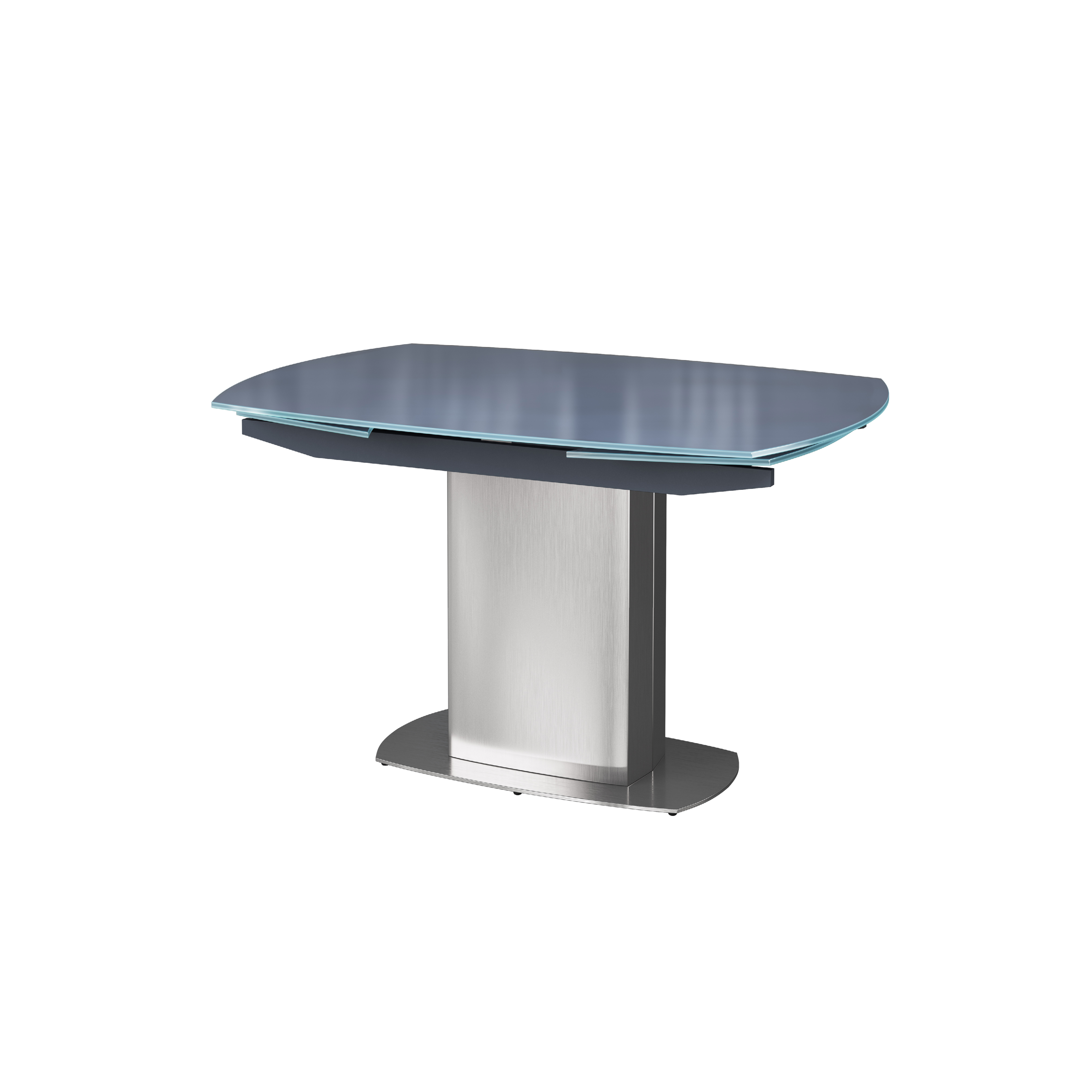 Olivia 130-190cm Glass Swivel Extending Dining Table