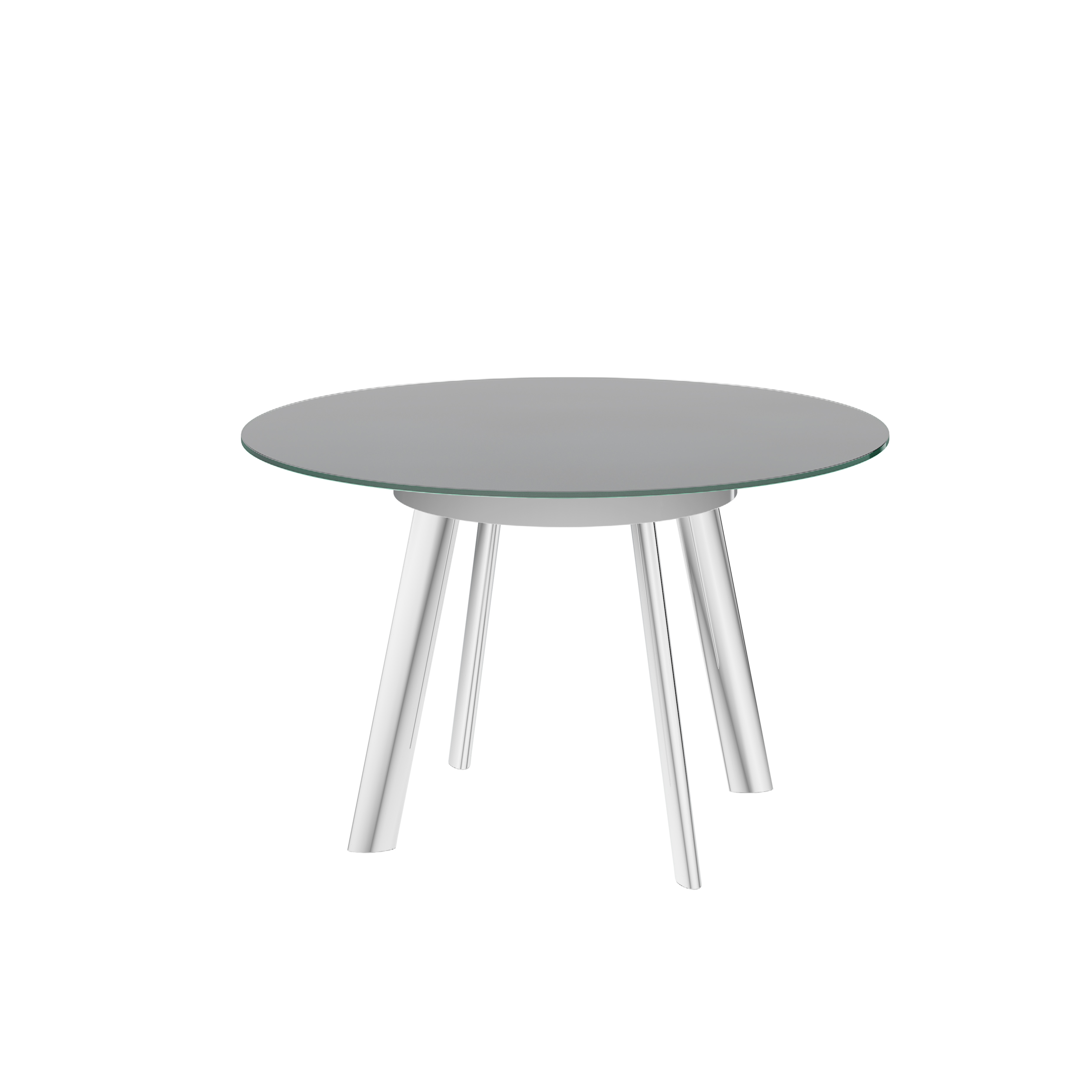 Omega 102-166cm Glass Swivel Extending Dining Table