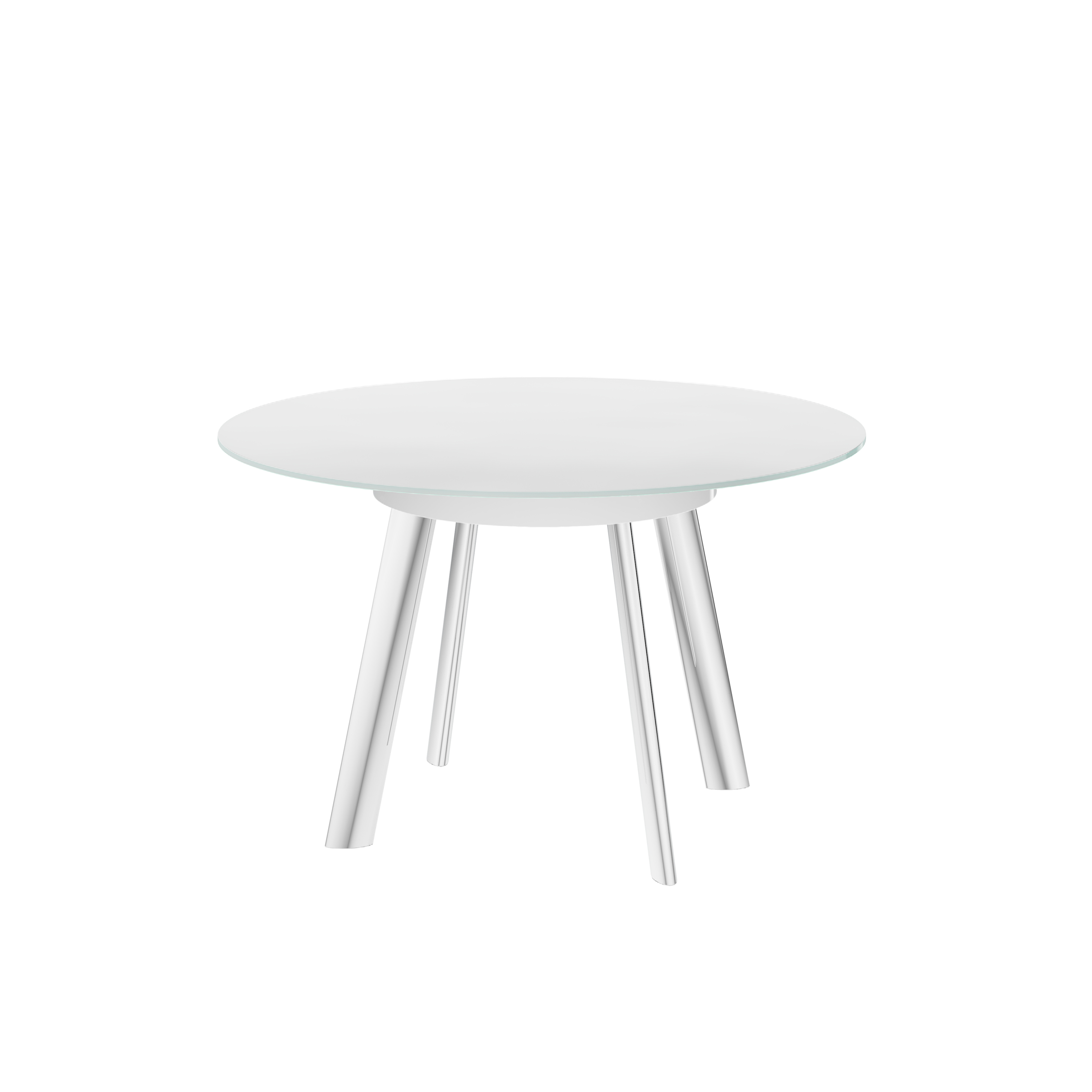 Omega 102-166cm Glass Swivel Extending Dining Table