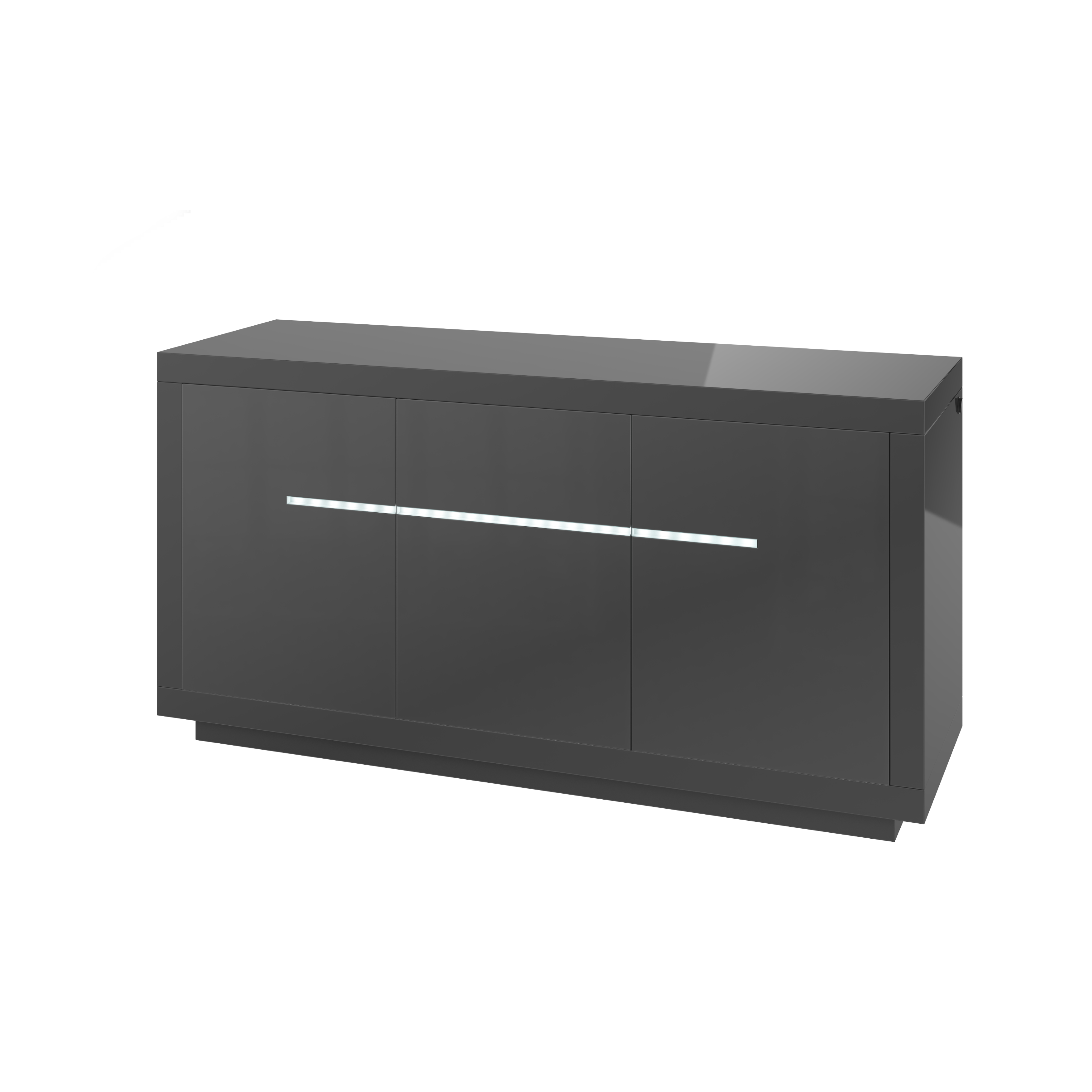 Monte Carlo 3 Door LED High Gloss Sideboard